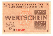 Germany - Third Reich Winterhelp 5 Reichsmark 1941 -1942
XF