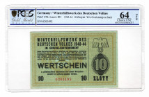 Germany - Third Reich Poland Winterhilfswerk 10 Zlotych 1943 -1944 PCGS 64 OPQ
Lucow# 891; Rare; UNC