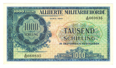 Austria Russian Occupation 1000 Shilling 1944
P# 111; XF+