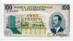 Luxembourg 100 Francs 1968
P# 14a; # X2772808; AUNC-
