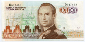 Luxembourg 1000 Francs 1985 (ND)
P# 59a; # D547453; UNC