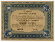 Montenegro 1000 Francs 1917
P# M154; # 008,721; UNC