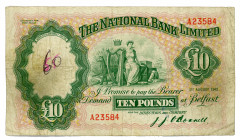 Northern Ireland 10 Pounds 1942
P# 160a; #A23584; F
