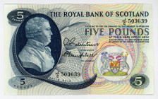 Scotland 5 Pounds 1966
P# 328; #J/2 503639; UNC