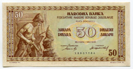 Yugoslavia 50 Dinara 1946
P# 64a; # 12937764; UNC