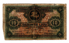 Lithuania 10 Litu 1927
P# 23; F