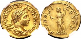 Roman Empire Aureus 222 - 235 AD, Alexander Severus NGC Ch XF
RIC. 26d, BMC. 100, Calico 3092. Gold, 6,08 g.; Obv: IMP C M AVR SEV - ALEXAND AVG, lau...