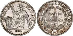 French Indochina 1 Piastre 1895 A
KM# 5; Silver; Mint: Paris; AUNC-