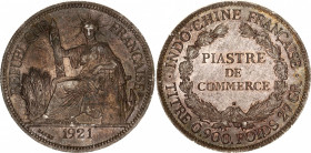 French Indochina 1 Piastre 1921 H
KM# 5a.3; Silver; Mint: Heaton, Birmingham; AUNC Toned