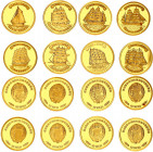 North Korea Set of 8 x 10 Won 2008
Each Coin: Gold (.917) 1 g., 16 mm., Proof; Sailing ships; With original box & certificate