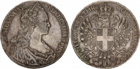 Italian Eritrea 1 Tallero / 5 Lire 1918 R
KM# 5; Without "A • MOTTI"; Silver; Vittorio Emanuele III; XF+