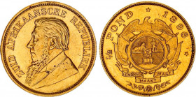 South Africa 1/2 Pond 1896
KM# 9.2; Gold (.916) 3,96g.; ZAR; Paul Kruger; UNC rare grade for this year