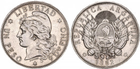 Argentina 1 Peso 1882
KM# 29; Silver; UNC