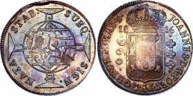 Brazil 960 Reis 1816 Ovestrike
KM# 307; Silver; João Prince Regent; UNC with outstanding toning