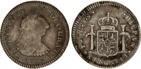 Colombia 1 Real 1772 P JS
KM# 46.2; Silver, VF.