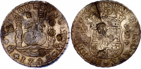 Mexico 8 Reales 1749 MF with Chopmarks
KM# 104.1; Silver; Ferdinand VI; XF