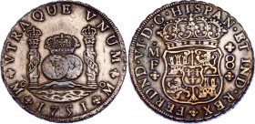 Mexico 8 Reales 1751 MF Double Strike
KM# 104.1; Silver; Ferdinand VI; AUNC