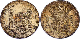 Mexico 8 Reales 1764 MF
KM# 105; Silver; Carlos III; XF+