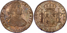 Mexico 8 Reales 1810 HJ Overstrike
KM# 110; Silver; Ferdinand VII; AUNC/UNC with nice toning