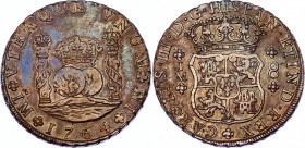 Peru 8 Reales 1764 JM Double Strike
KM# A64.2; Dot above one mintmark; Silver; XF+