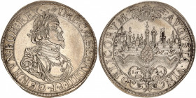 German States Augsburg 1 Taler 1641
KM# 77; Dav. 5039; Silver; AUNC Toned