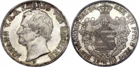 German States Saxony-Albertine 1 Taler 1859 F PCGS MS64
KM# 1192; AKS# 132; Dav. 890; Silver; Johann I; Mint: Dresden; UNC Toned