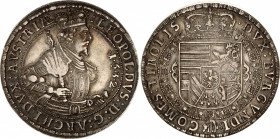 Austria 1 Taler 1632
KM# 629.4; Dav. 3338B; Silver 28.74 g.; Leopold V; Mint: Hall; XF+ Toned