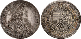Austria 1 Taler 1682
KM# 1303.1, Dav. 3241; Leopold I (1657-1705), Hall. Silver, 28.99g. XF.