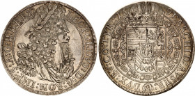Austria 1 Taler 1691
KM# 1303.2; Dav. 3243; Silver 29.10 g.; Leopold I; Mint: Hall; AUNC Toned