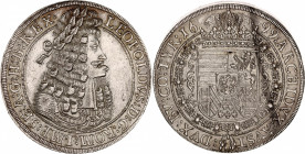Austria 1 Taler 1699
KM# 1303.4, Dav. 3245; Leopold I (1657-1705), Hall. Silver, 28.62g. XF.