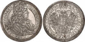 Austria 1 Taler 1708 IMH
KM# 1444; Dav. 1013; Silver; Joseph I; Mint: Vienna; UNC Toned