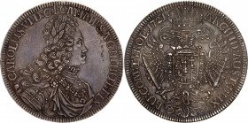 Austria 1 Taler 1721
KM# 1594, Dav. 1053; Karl VI (1711-1740), Hall; Silver, 28.72g. AUNC. Pleasant dark patina.