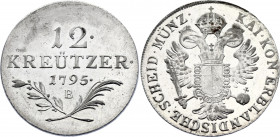 Austria 12 Kreutzer 1795 B
KM# 2137; Silver; Franz II; UNC