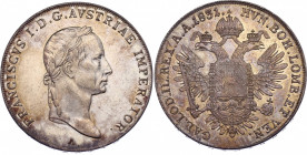 Austria 1 Taler 1831 A
KM# 2163; Silver; Franz I; UNC, mint luster, nice patina. Rare date.