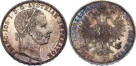 Austria 1 Florin 1860 A
KM# 2219; Silver; Franz Joseph I; UNC with outstanding toning