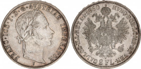 Austria 2 Florin 1860 V
KM# 2230; Franz Joseph I (1848-1916). Venice mint. Silver, 24.50g. XF. Very rare coin.