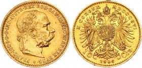 Austria 10 Corona 1906
KM# 2805; Gold (.900) 3.38 g., 19 mm.; Franz Joseph I; Mintage 1081161 pcs; XF/AUNC