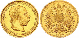 Austria 20 Corona 1894
KM# 2806; Gold (.900) 6.78 g., 21 mm.; Franz Joseph I; Mintage 6714000 pcs; AUNC