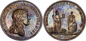 France Silver Medal "Siege of Orleans" 1650 (ND) Contemporary Restrike
Silver 35.06 g., 41 mm.; Louis XIV
