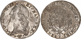 France 1 Ecu 1765 L
KM# 512.12; Silver 29.05 g.; Louis XV; Mint: Bayonne; UNC, mint luster, rare condition.