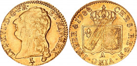 France 1 Louis d'Or 1788 A
KM# 591.1; Fr# 475; Gold (.917) 7.57 g.; Louis XVI; Mint: Paris; XF-