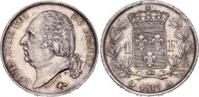 France 1 Franc 1817 A
KM# 709.1 ; Silver; Louis XVIII; XF/AUNC with nice toning