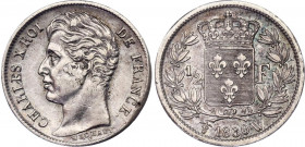 France 1/2 Franc 1830 W
KM# 723.13; Silver; Charles X; XF+ with nice toning