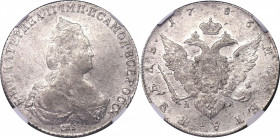 Russia 1 Rouble 1786 СПБ TI ЯА NGC AU 58
Bit# 242; Silver, AU-UNC, mint luster. Slightly undergraded.
