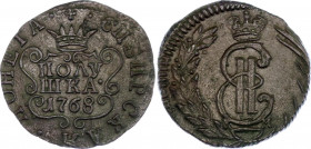 Russia - Siberia Polushka 1771 КМ R1
Bit# 1216 R1; 1,5 Roubles by Petrov; 1 Rouble Ilyin; Copper 1,47g.; UNC; Suzun mint; Edge - rope; Natural patina...