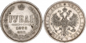 Russia 1 Rouble 1878 СПБ НФ
Bit# 92; 1,5 R by Petrov; Conros# 80/23; Silver 20.62 g.; UNC