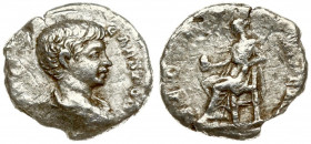 Roman Empire 1 Denarius Caracalla AD 198-217. Roma. 196 AD. M AVR ANTON - CAES PONTIF. Bust with paludament and armor on the right. SECVRITAS PVBLICA ...