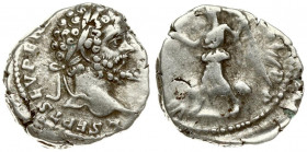 Roman Empire 1 Denarius Septimius Severus AD 193-211. Roma. A.D. 197. Obverse: L SEPT SEV PERT AVG IMP X. Laureate head to right. Reverse: VICT AVGG C...