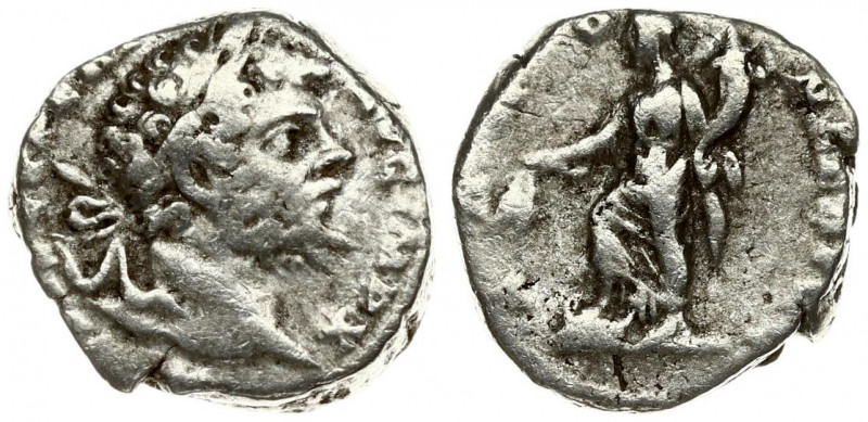 Roman Empire 1 Denarius Septimius Severus AD 193-211. Roma. AD 210. Laureate hea...