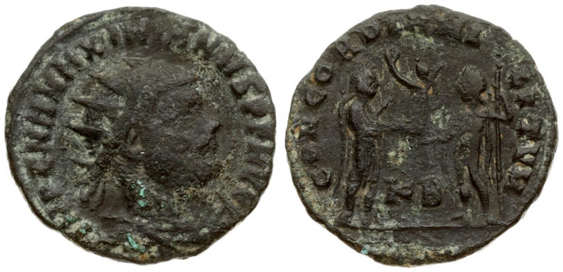 Roman Empire 1 Follis Maximianus Herculius AD 286-305. Cyzicus Follis IMP C M A ...